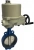 Затвор дисковый поворотный ABRA Ду500 Ру16 BUV-VF826D, межфланцевый, корпус - чугун, диск - чугун, с электроприводом, EPDM в Перми